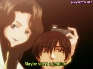 Anime Lesbians Tribbing And smooching