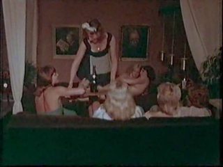 Glorious vintage lesbina orgy film