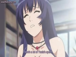 Anime lesbos lick and enjoy a prick
