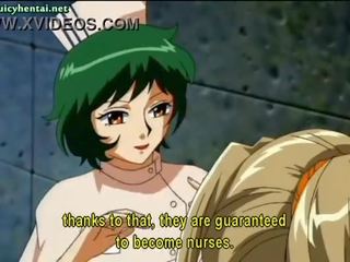 Pusaudze anime medmāsa iegūšana cunt paberzējot